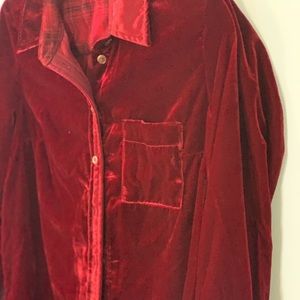 Dark red velvet shirt from Maeve ( anthropology) beautiful feel